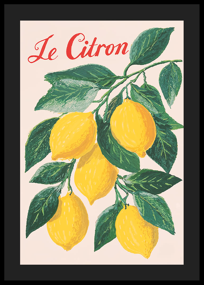 Affiche animée d'une brindille de citron aux couleurs intenses et au charme certain.-12