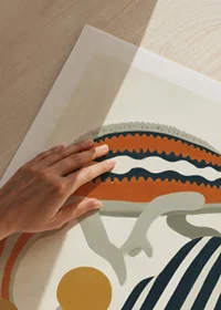 Vibrant colors and bold lines create energy and style for the chameleon.-9
