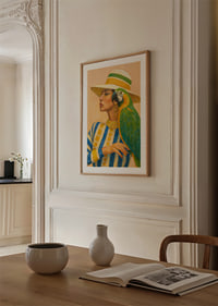 A woman and parrot in colorful harmony.-8