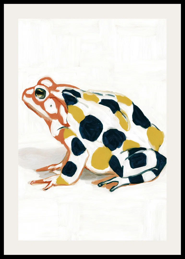 A frog in colorful patterns creates visual delight.-12