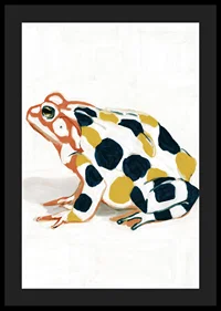 A frog in colorful patterns creates visual delight.-4
