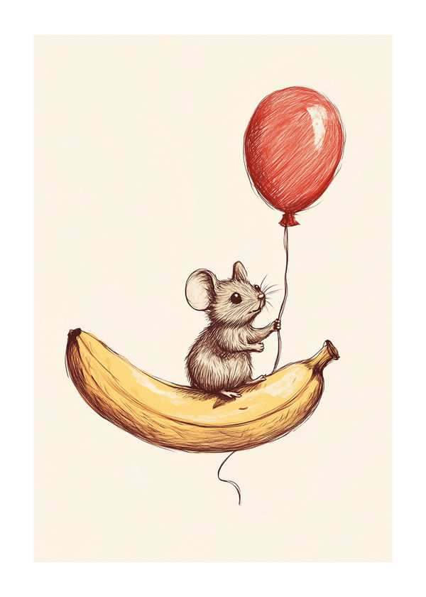 Poster Banana Balloon Adventure