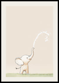 Un éléphant joueur gicle de l'eau dans un moment de joie.-2