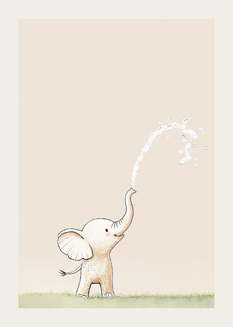 Un éléphant joueur gicle de l'eau dans un moment de joie.-12