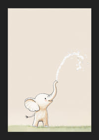 Un éléphant joueur gicle de l'eau dans un moment de joie.-5