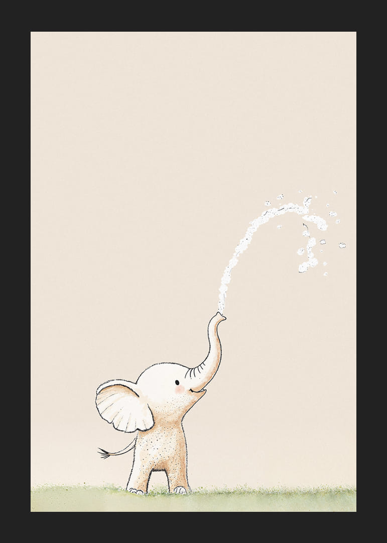 Un éléphant joueur gicle de l'eau dans un moment de joie.-12