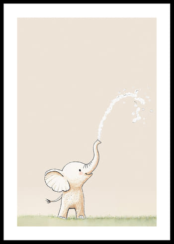 Poster Elephants Joyful Splash