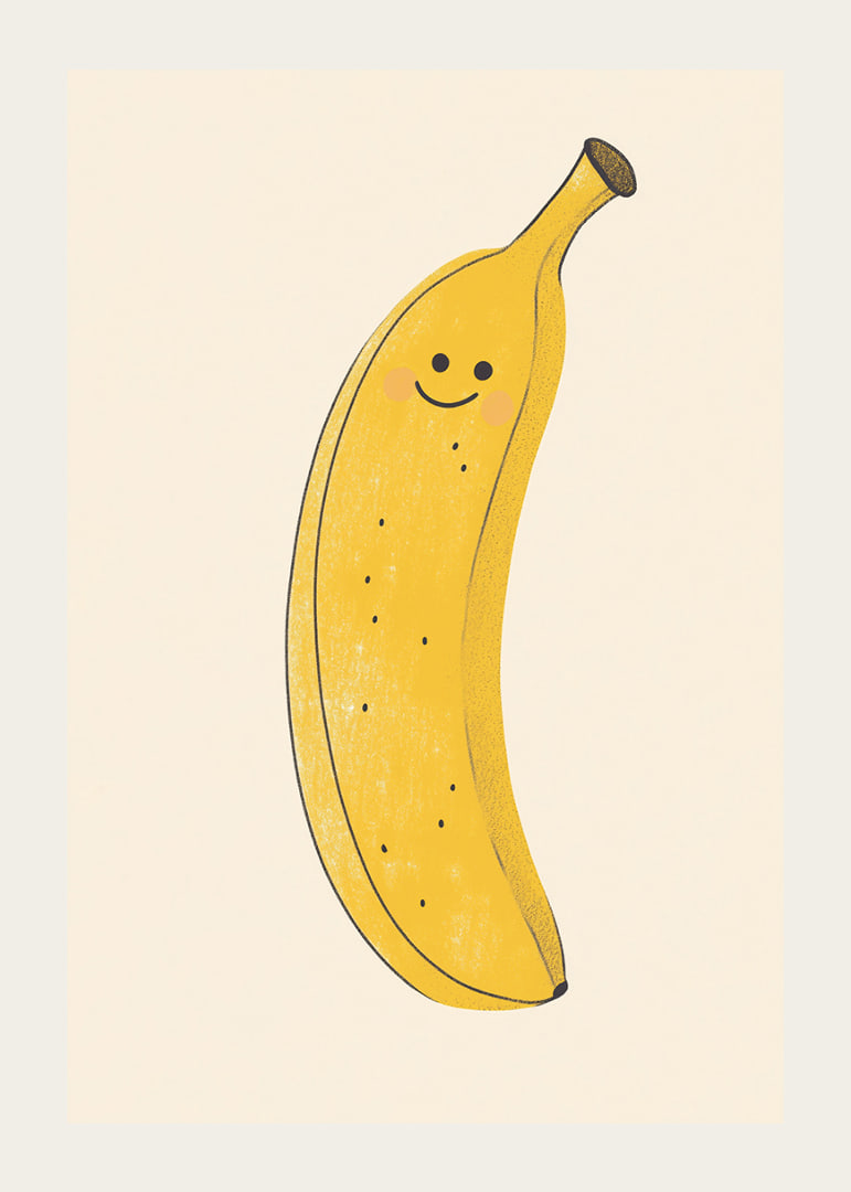 En glad banan sprider solsken och värme.-12