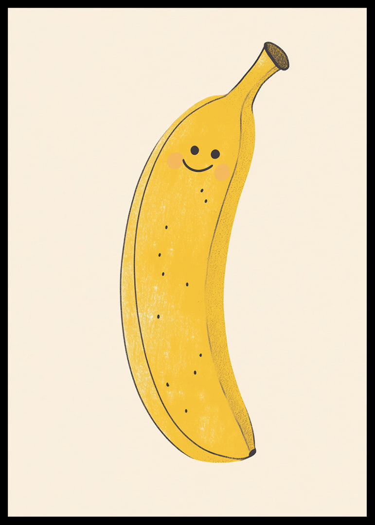 En glad banan sprider solsken och värme.-12