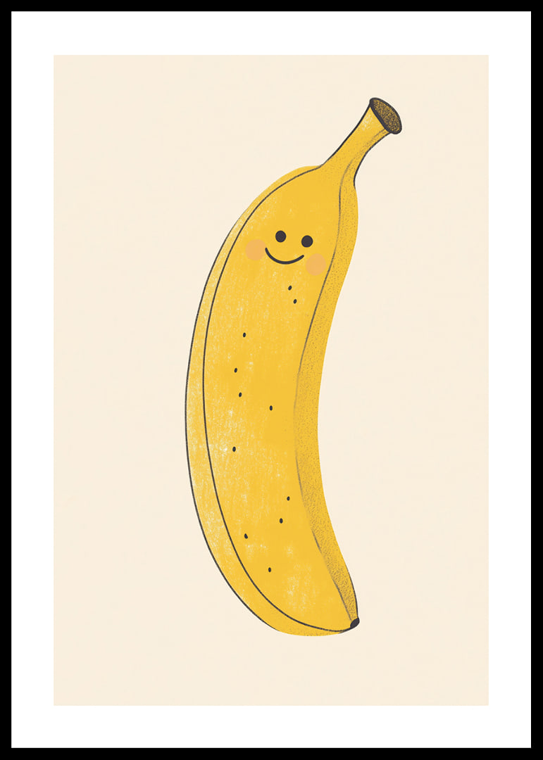 En glad banan sprider solsken och värme.-12