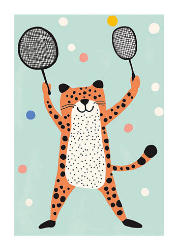 Poszter Cheetah Racquet Juggle