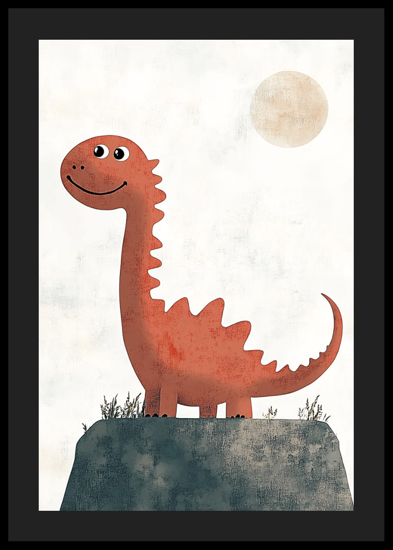 Očarujúci dinosaurus pod slnečnou oblohou.-12