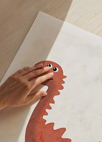 Charming dinosaur under a sunny sky.-9