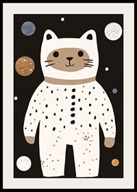 Playful cat as an astronaut exploring the universe.-2