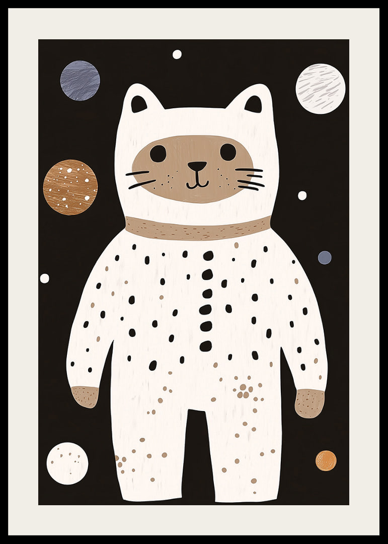 Playful cat as an astronaut exploring the universe.-12