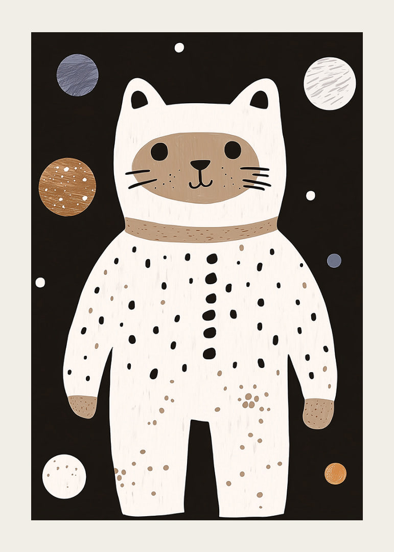 Playful cat as an astronaut exploring the universe.-12