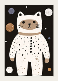 Chat joueur en astronaute explorant l'univers.-3