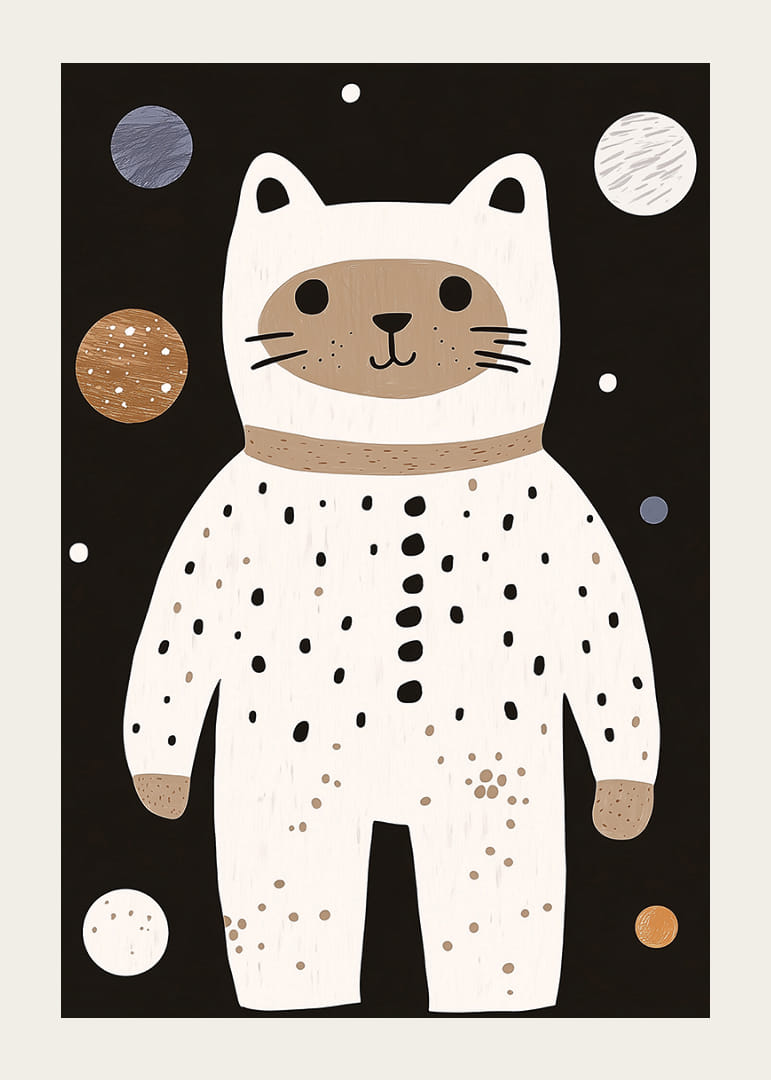 Chat joueur en astronaute explorant l'univers.-12