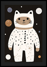 Playful cat as an astronaut exploring the universe.-4