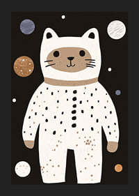Playful cat as an astronaut exploring the universe.-5