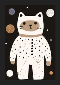 Chat joueur en astronaute explorant l'univers.-5