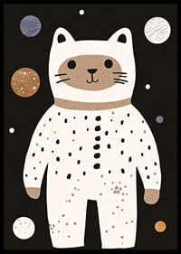 Playful cat as an astronaut exploring the universe.-6