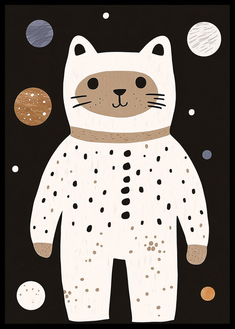 Playful cat as an astronaut exploring the universe.-12