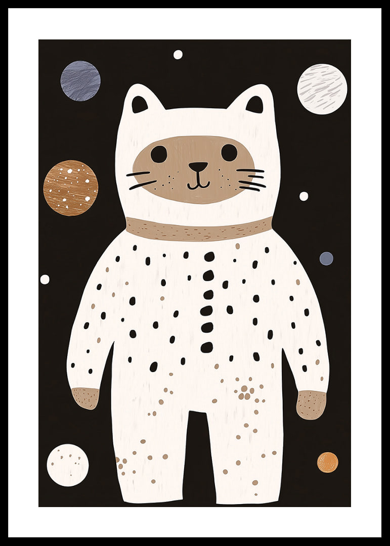 Playful cat as an astronaut exploring the universe.-12