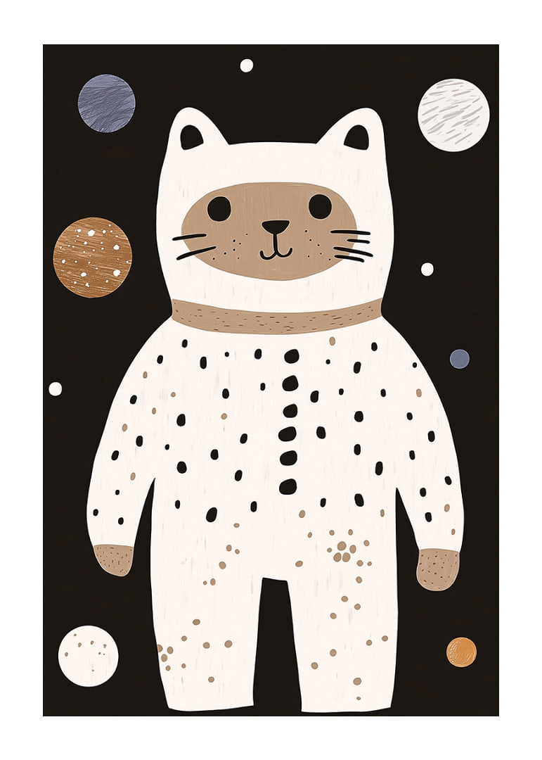 Playful cat as an astronaut exploring the universe.-12