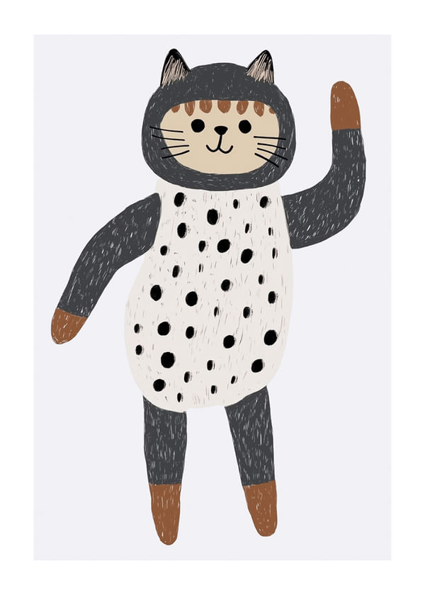 Poster Dotted Cat Charm