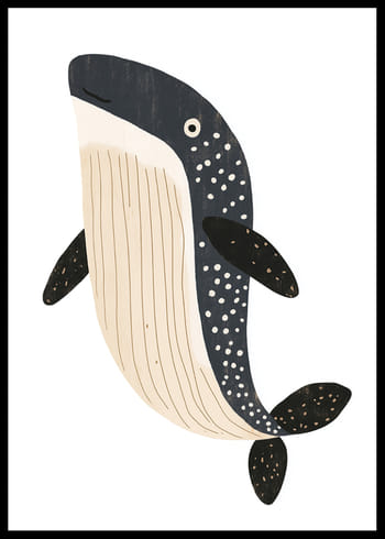 Poster Whales Ocean Dance