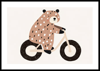 Poster Bear on Wheels