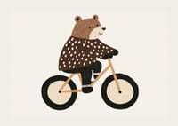 Očarujúci medvedík na bicykli šíri radosť a fantáziu.-3