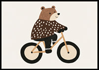 Charmig björn på cykel sprider glädje och fantasi.-6