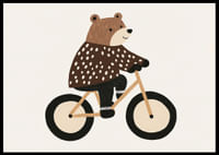 Očarujúci medvedík na bicykli šíri radosť a fantáziu.-2