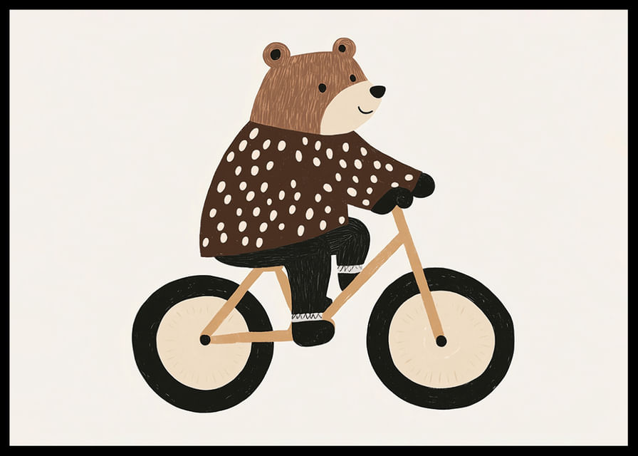 Očarujúci medvedík na bicykli šíri radosť a fantáziu.-12