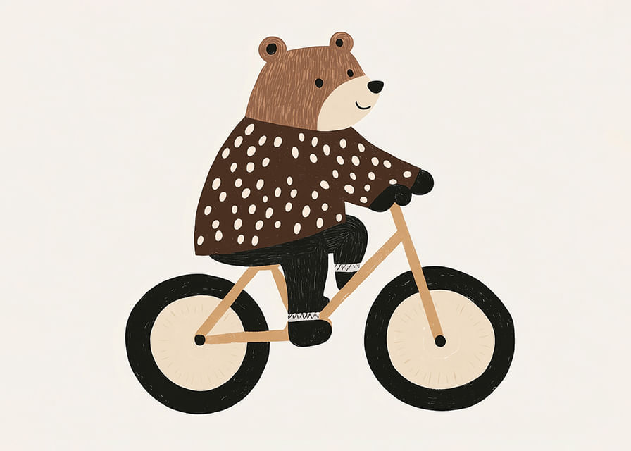 Očarujúci medvedík na bicykli šíri radosť a fantáziu.-12