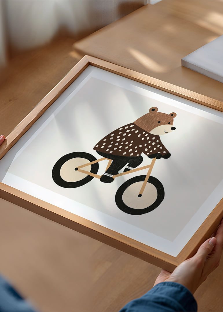 Očarujúci medvedík na bicykli šíri radosť a fantáziu.-12