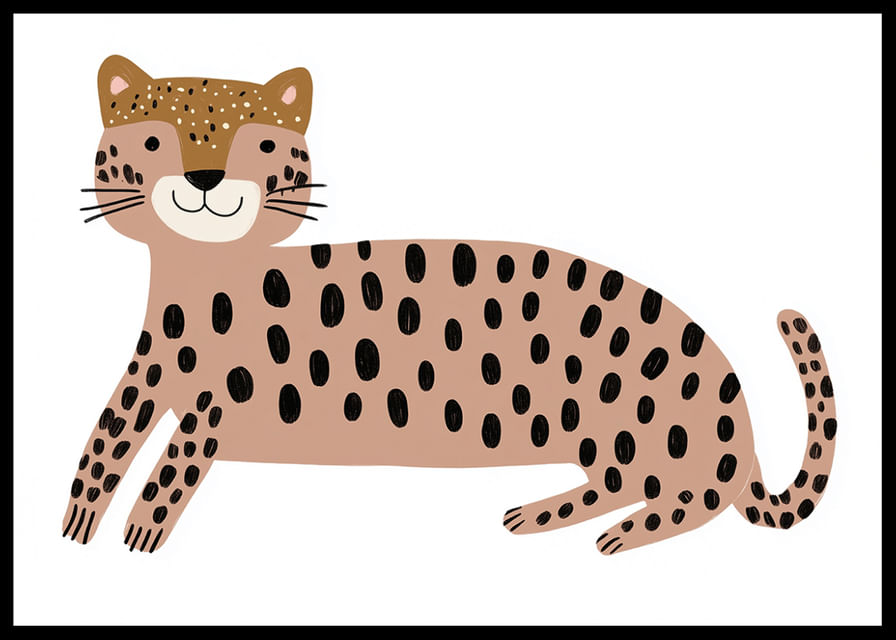 Očarujúci leopard vytvára hravú náladu.-12
