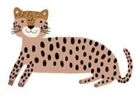 Očarujúci leopard vytvára hravú náladu.-1