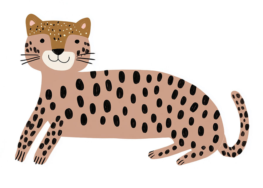 Očarujúci leopard vytvára hravú náladu.-12