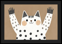 Chat joyeux avec motif à pois qui répand la chaleur.-4