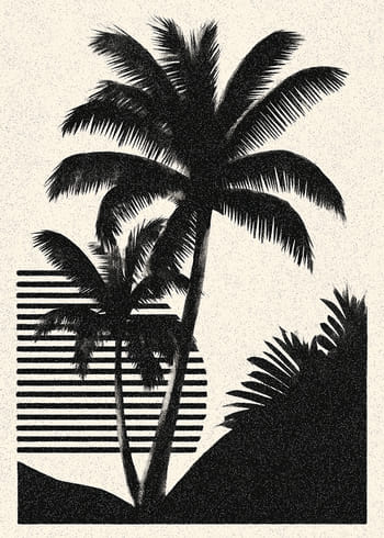 Affiche Silhouette Palm Paradise