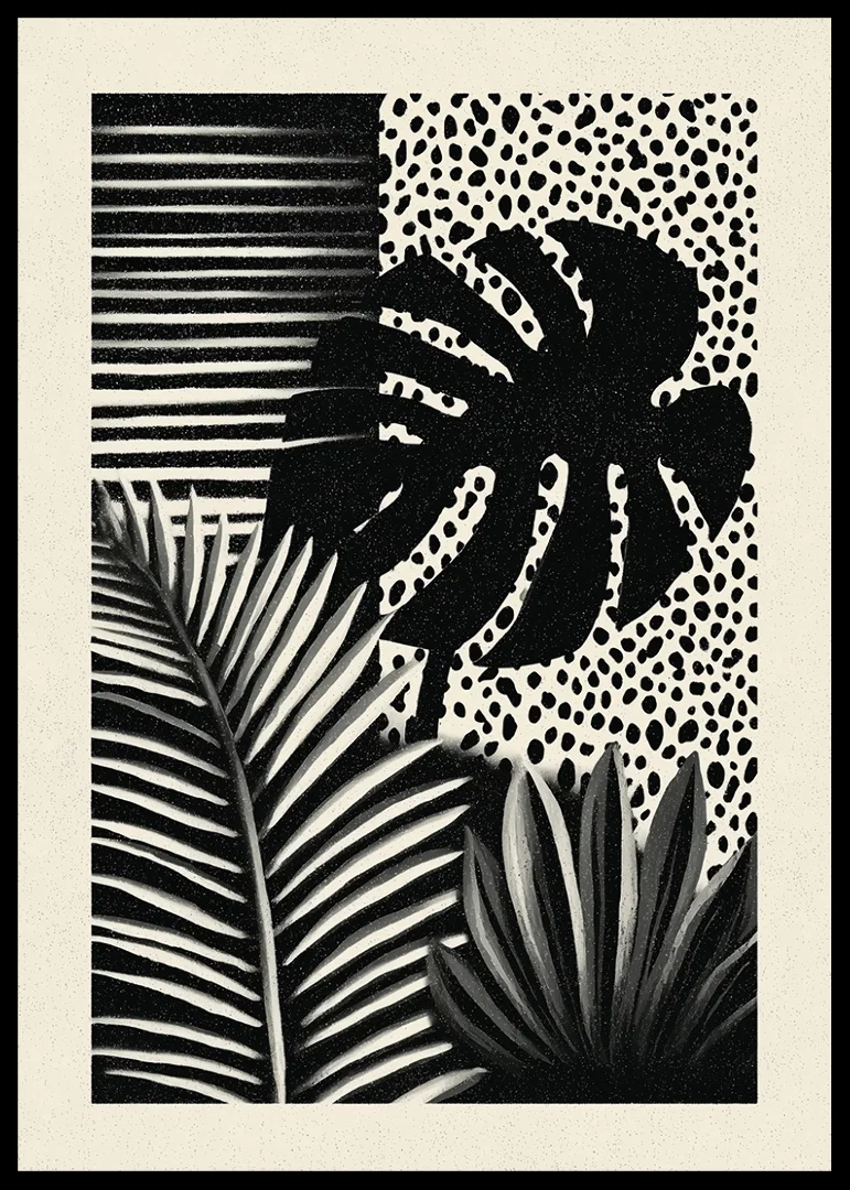 Stylish jungle in black and white that catches the eye.-12