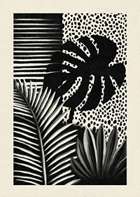 Stylish jungle in black and white that catches the eye.-1