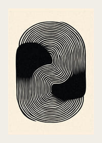 Black lines in a hypnotic pattern create timeless elegance.-3