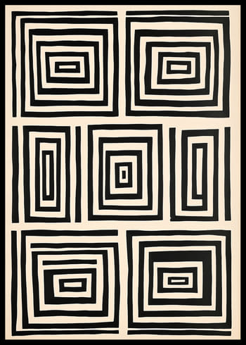 Poster Hypnotic Geometric Lines