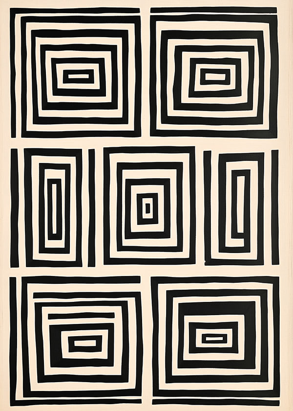 Póster Hypnotic Geometric Lines