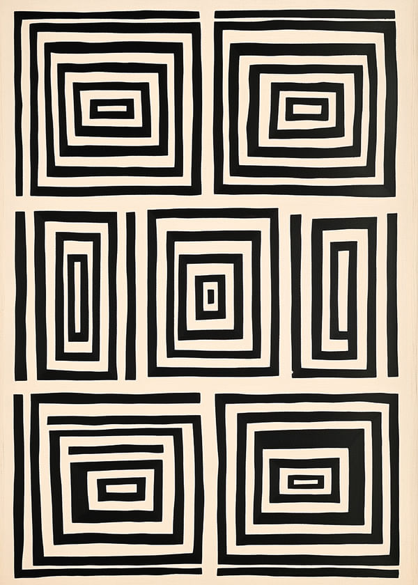 Plagát Hypnotic Geometric Lines