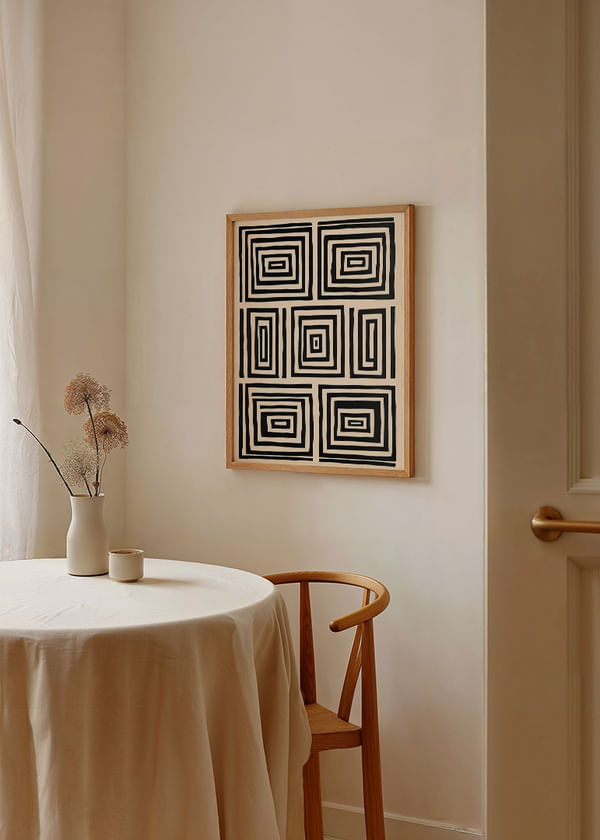 Poster Hypnotic Geometric Lines crossfade